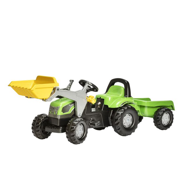 Immagine di Trattore a pedali DEUTZ-FAHR 5115 G TB con caricatore  e rimorchio