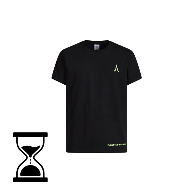 Immagine di T-shirt nera con logo ricamato DEUTZ-FAHR